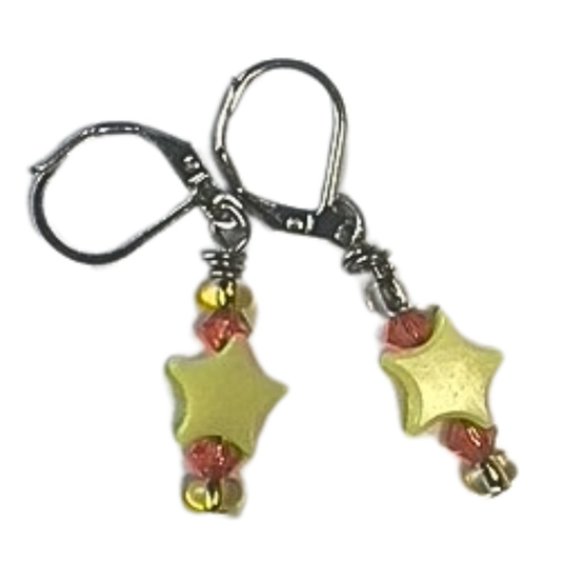 🦜🐥 Hand Crafted  Dangle Beaded Earrings on Sterling SILVER  925 Hooks🐧🐞 - Picture 1 of 3